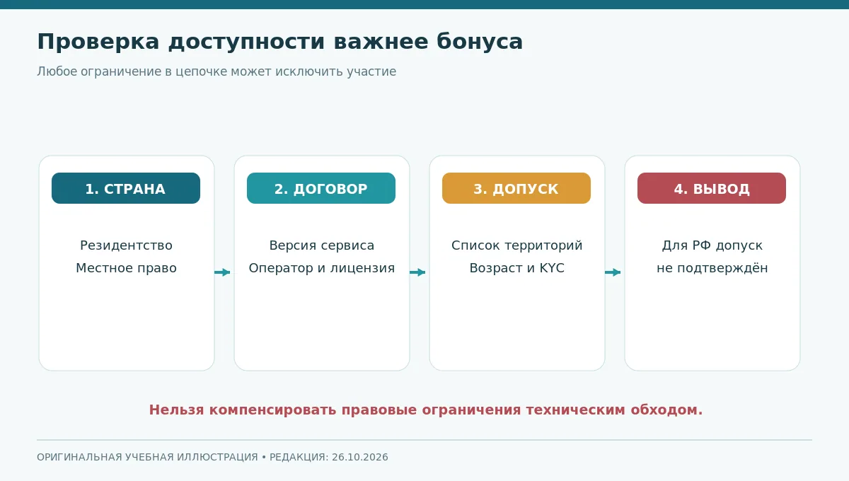 Схема проверки доступности 888poker: страна, местные правила, версия сайта, условия допуска